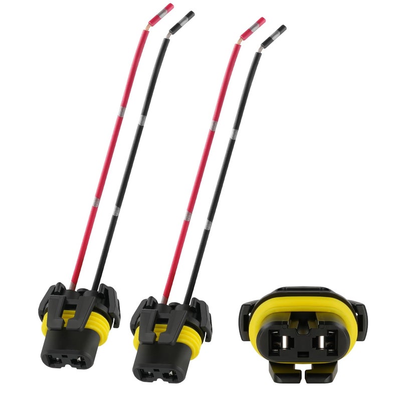 iBrightstar Nylon 9005 9006 9012 9145 H10 Female Adapter Wiring Harness Sockets Wire for Headlights Fog Lights - Image 1